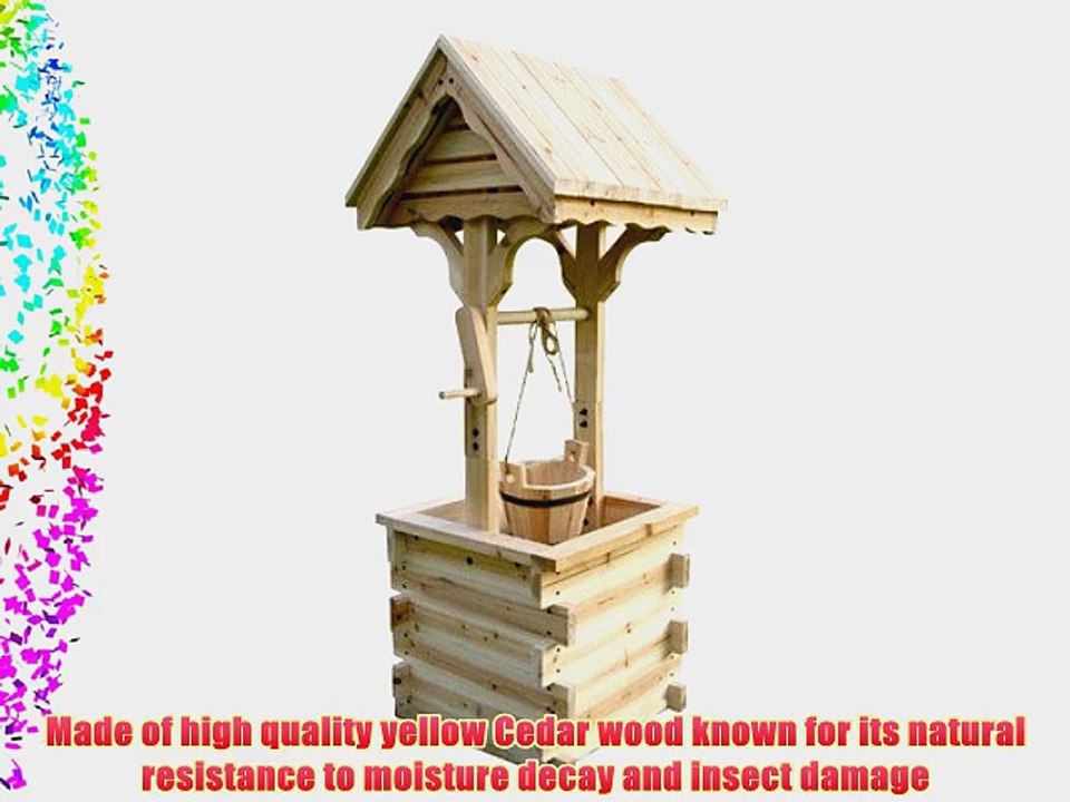 Shine Company Decorative Wishing Well Natural
