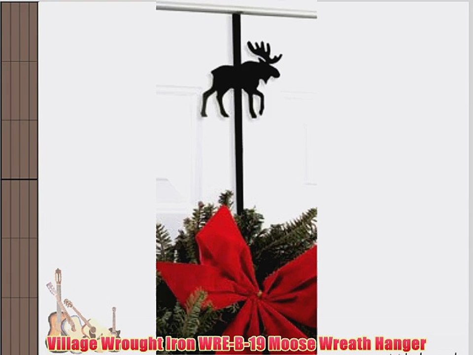 Village Wrought Iron WRE-B-19 Moose Wreath Hanger
