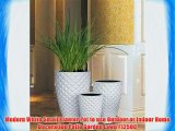 Modern White Small Planter Pot to use Outdoor or Indoor Home Decoration Patio Garden Lawn F1250C