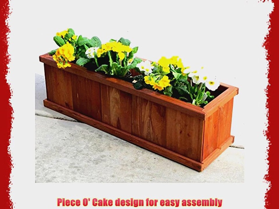 Outerior Decor Products Outerior Decor Products Robusto Rectangular Cedar Planter - 40 in.