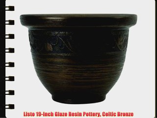 Listo 19-Inch Glaze Resin Pottery Celtic Bronze