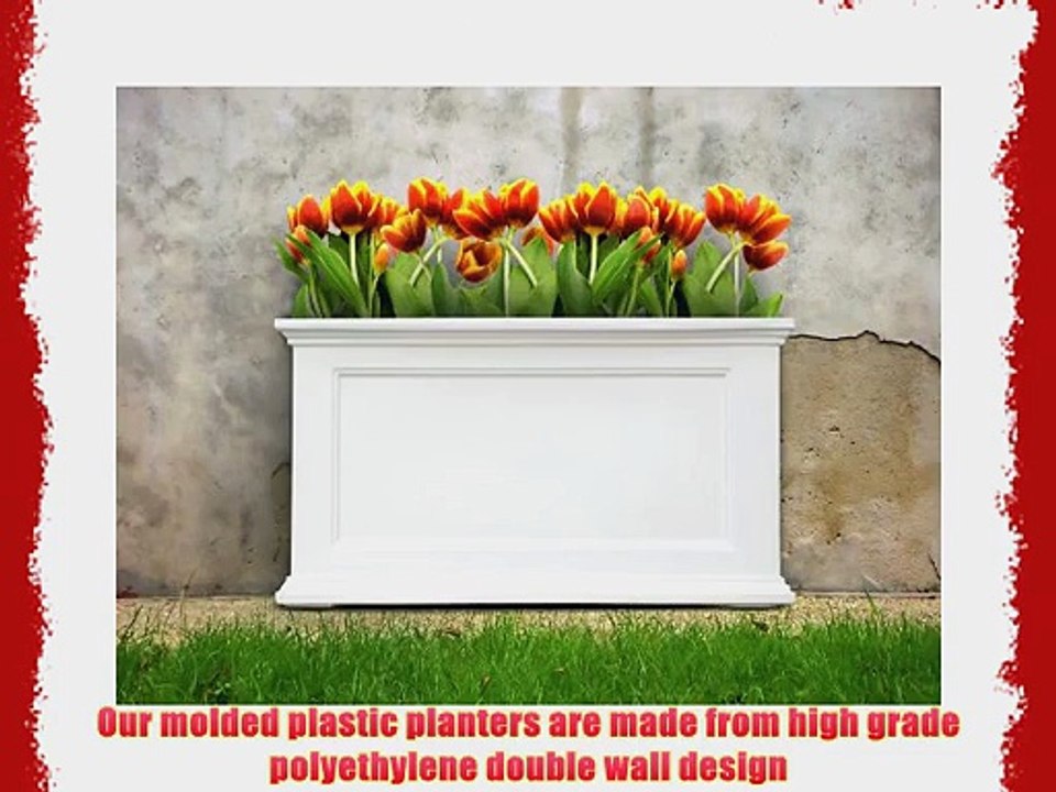 Mayne Fairfield 5826W Patio Planter 20-Inch by 36-Inch White