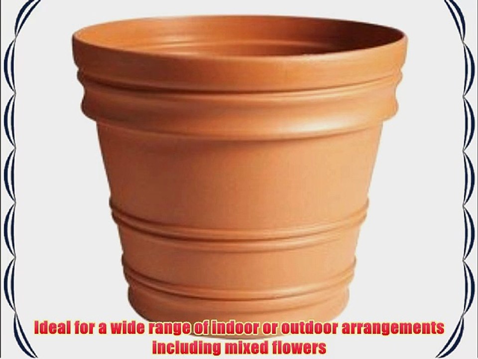 Fiskars 22 Inch Rolled Rim Taperd Pot Color Clay (20-6012289)