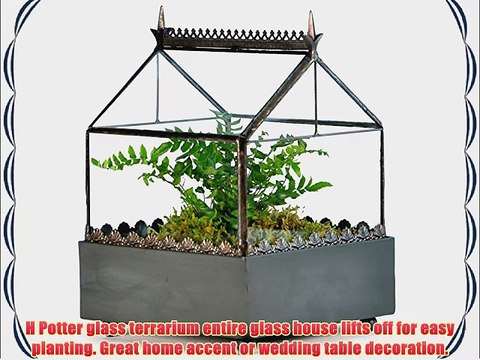 H Potter Square Terrarium Gothic Style Planter Box