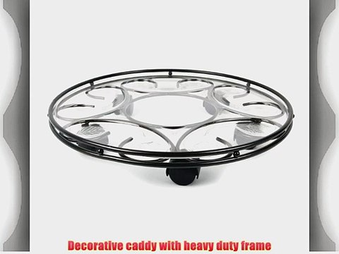 Plastec SC17BK Deluxe Saucer Caddy 17-Inch Black