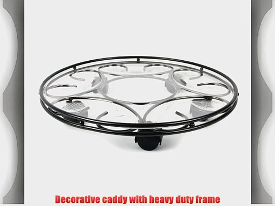 Plastec SC17BK Deluxe Saucer Caddy 17-Inch Black