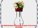 HIT 6586E GA Raised Planter with Iron Stand 13.5 by 31-Inch Glazed Apple