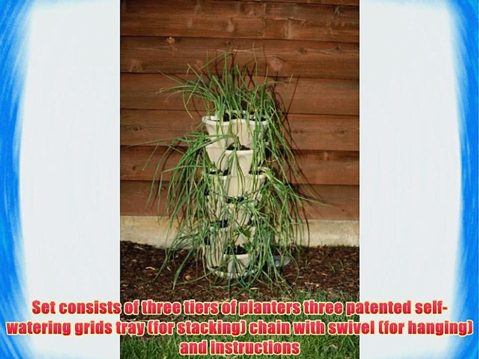 Nancy Janes P1360 12-inch Stacking Planters with Patented Flow through Watering System and