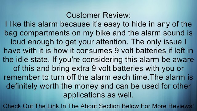 Motorcycle Motorbike Scooter Anti-theft Security Alarm Review