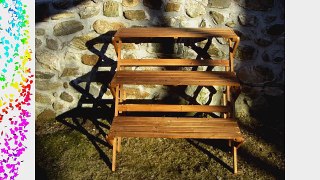 3 Tiered Eucalyptus Plant Stand - Planter Garden Stand []