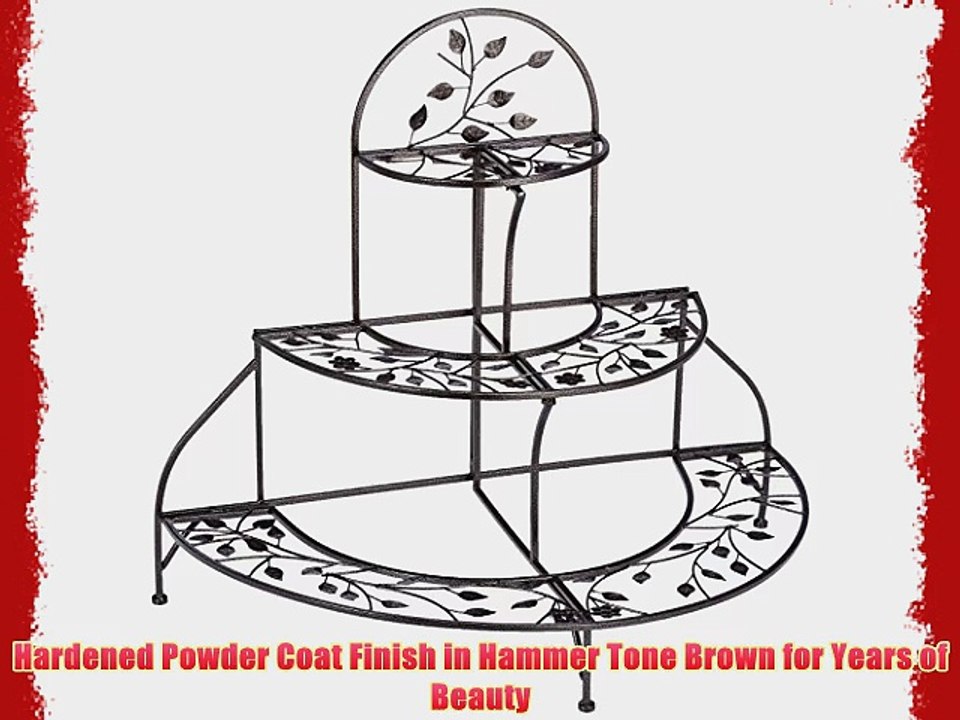 Oakland Living 3 Tiered Foldable Plant Stand