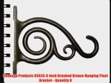 Panacea Products 85635 6-Inch Brushed Bronze Hanging Plant Bracket - Quantity 6