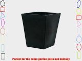 Tusco CT22BK Cosmo Square Planter Black 22-Inch