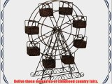 Imax Rattan and Metal Ferris Wheel with Planter Baskets