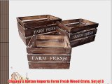 Cheung's Rattan Imports Farm Fresh Wood Crate Set of 3