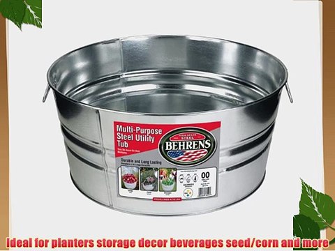 Behrens 3GS 17 Gallon Round Galvanized Steel Tub