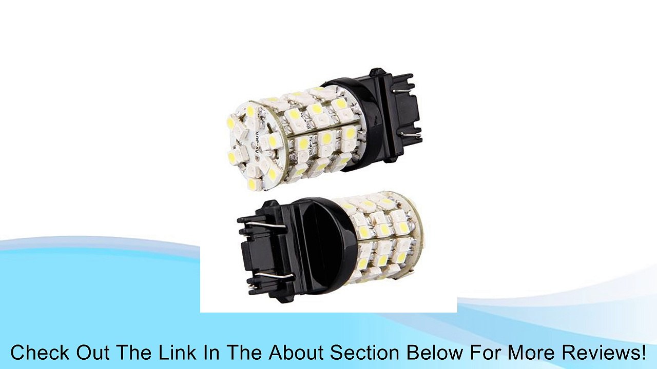 2 3157 60 SMD LED Switchback Turn Signal Lights Amber White 12V Review