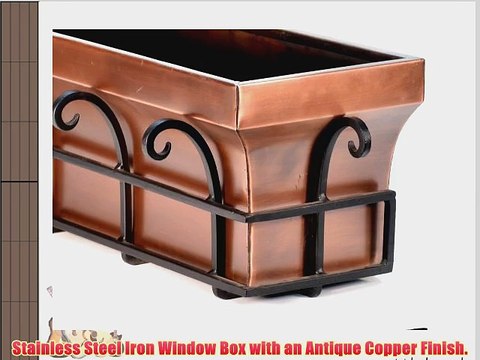 H Potter Copper Window Flower Garden Box Planter (48 Inch Length)