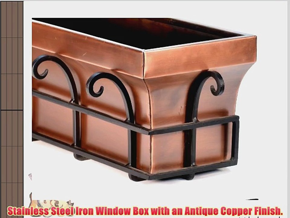 H Potter Copper Window Flower Garden Box Planter (48 Inch Length)