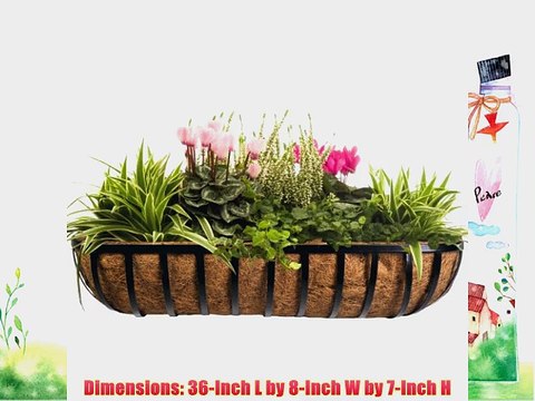 CobraCo HTR36-B 36-Inch English Horse Trough Planter Black