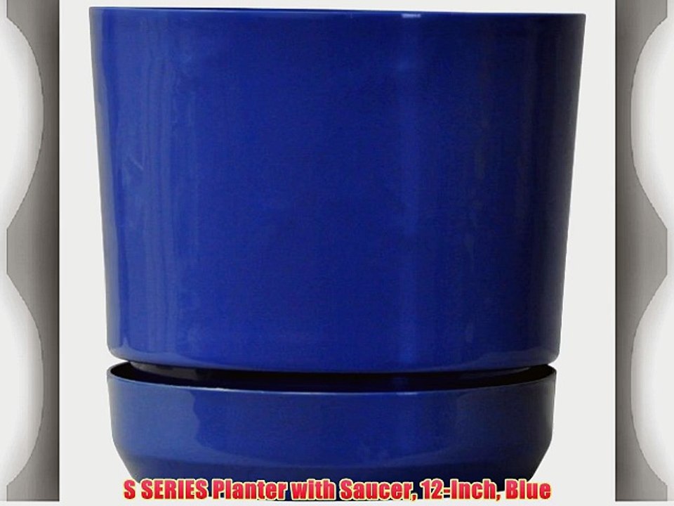 S SERIES Planter with Saucer 12-Inch Blue