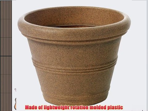 Tusco Products S30 Rolled Rim Pot Round Sandstone 30-Inch