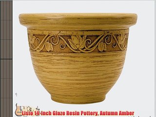 Listo 14-Inch Glaze Resin Pottery Autumn Amber
