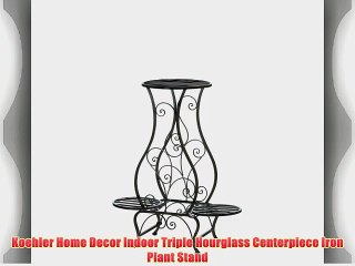Koehler Home Decor Indoor Triple Hourglass Centerpiece Iron Plant Stand