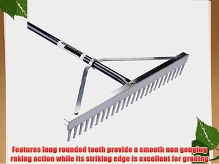 Midwest 10024 Aluminum Landscape Rake 24-Inch