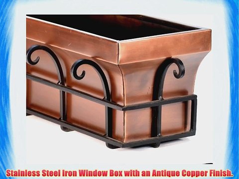 H Potter Copper Window Flower Garden Box Planter (48 Inch Length)