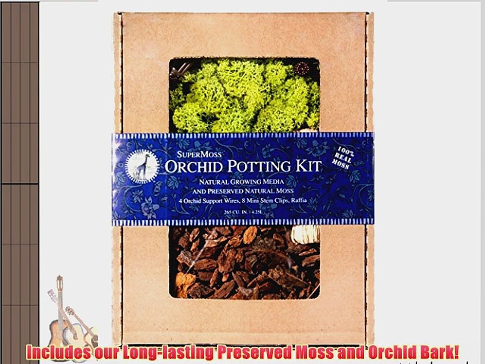 SuperMoss 90509 Orchid Potting Kit 200 Cubic Inch Reindeer Moss Chartreuse