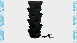 Nancy Jane's Stacking Planter 12-Inch Black 6-Pack