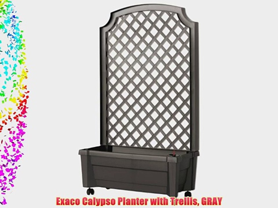 Exaco Calypso Planter with Trellis GRAY