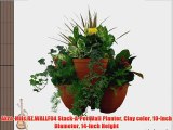 Akro-Mils RZ.WALLF04 Stack-A-Pot Wall Planter Clay color 10-Inch Diameter 14-Inch Height