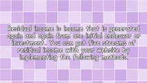 How To Obtain Residual Income For Your Website