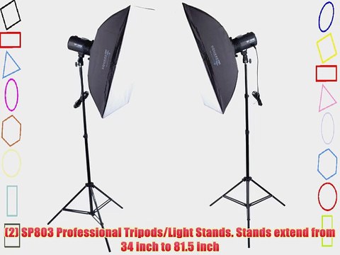 Square Perfect 1002 Sp160 Variable Power Professional Studio Flash Set Photography Studio Kit