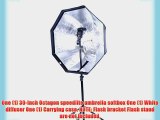 CowboyStudio Pro 30-Inch Octagon Umbrella Speedlite Softbox for Nikon Canon Flash Light