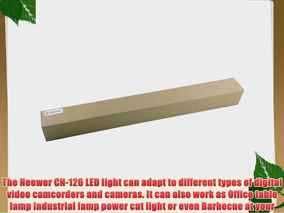 Neewer? Photography 126 LED Studio Lighting Kit including (2)CN-126 Ultra High Power Panel