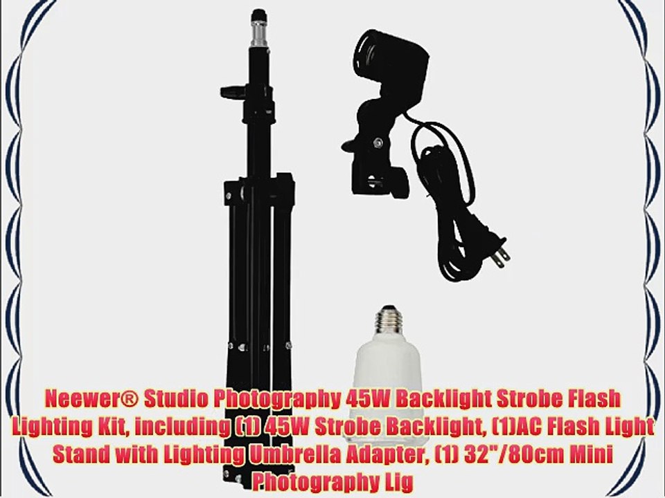 Neewer? Studio Photography 45W Backlight Strobe Flash Lighting Kit including (1) 45W Strobe