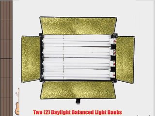 Download Video: CowboyStudio 2500 Watt Photo Studio Digital Video Lighting Fluorescent 4-bank Light kits -