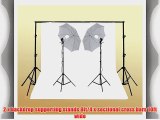 ePhoto K15 10x20W 800 Watt Continuous Lighting Kit with 10 x20 Feet White Muslin with Support