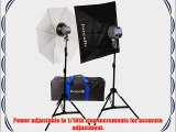 Interfit INT119 EXD 200Watt/second 2 Head Digital Umbrella Softbox Kit (Gray)