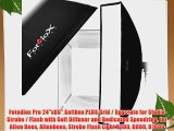 Fotodiox Pro 24x80 Softbox PLUS Grid / Eggcrate for Studio Strobe / Flash with Soft Diffuser