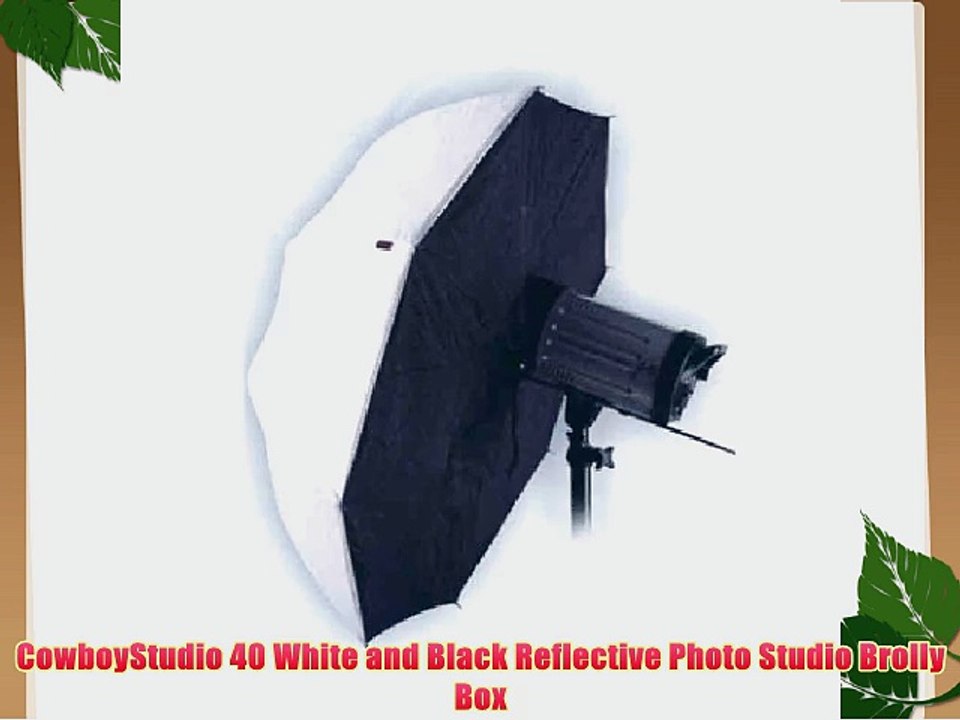 CowboyStudio 40 White and Black Reflective Photo Studio Brolly Box