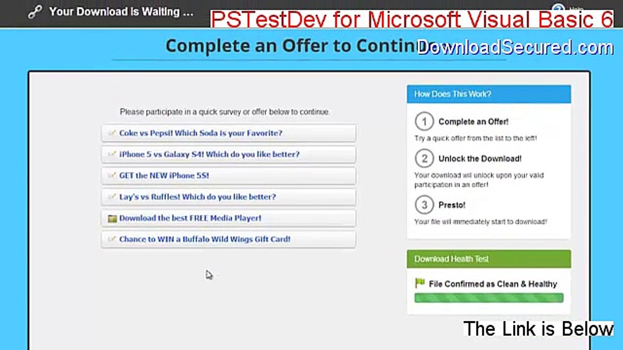 PSTestDev for Microsoft Visual Basic 6.0 Download [Legit Download 2015]