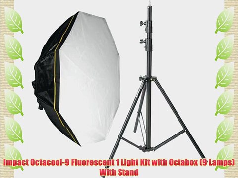 Impact Octacool-9 Fluorescent 1 Light Kit with Octabox (9 Lamps) With Stand