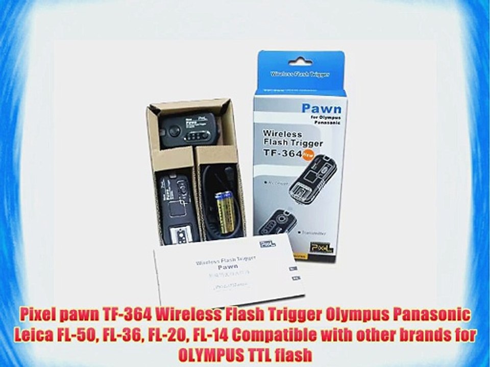 Pixel pawn TF-364 Wireless Flash Trigger Olympus Panasonic Leica FL-50 FL-36 FL-20 FL-14 Compatible
