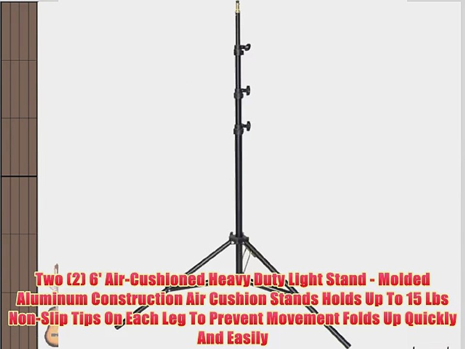 Polaroid Pro Studio Digital Flash Umbrella Mount Kit Includes: Two (2) Air-Cushioned Heavy