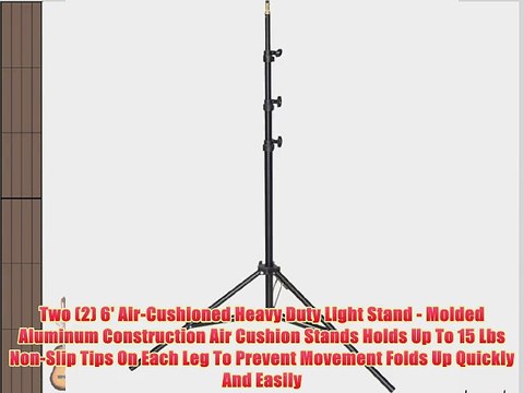 Polaroid Pro Studio Digital Flash Umbrella Mount Kit Includes: Two (2) Air-Cushioned Heavy