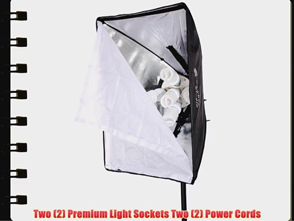 CowboyStudio New Design 2000 Watt Photo Studio Lighting Quick Setup Softbox Video Light Kit